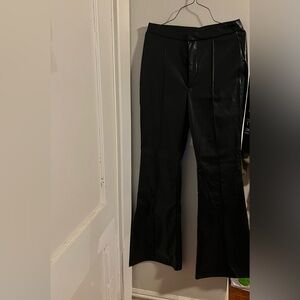 Faux leather flares